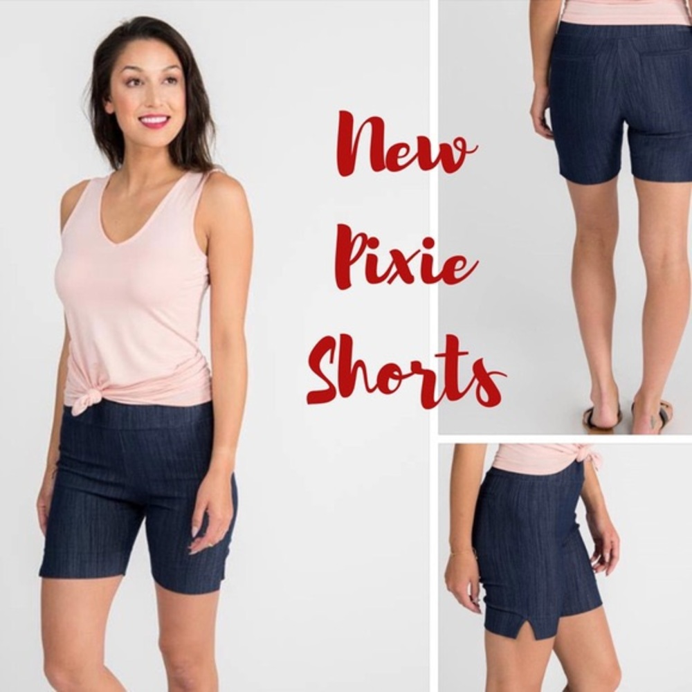 Agnes & Dora Pixie Short Dark Knit Denim (Sm)